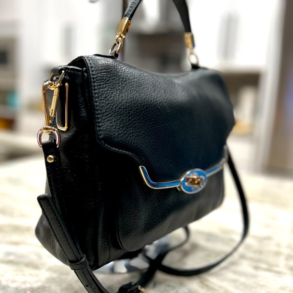 Coach Authentic Top Handle Black Saffiano Leather Crossbody/Handbag - Picture 4 of 12